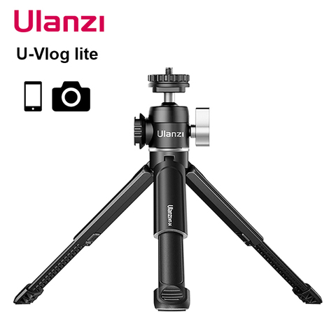 Ulanzi u-vlog lite-trípode extensible de doble zapata fría con cabezal de bola Volg para teléfono inteligente Sony Canon Nikon DSLR, accesorios para cámara ► Foto 1/6