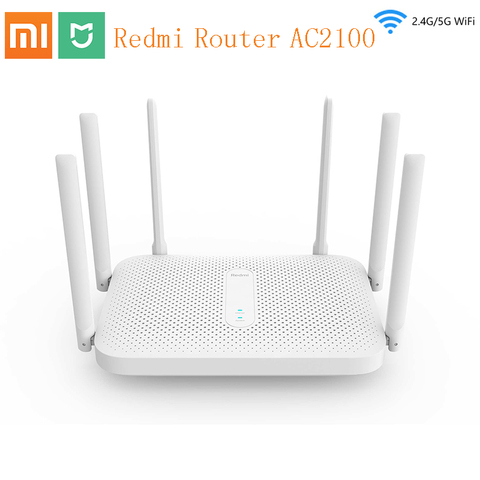 Xiaomi Router mi rojo AC2100 Gigabit 2,4G 5,0 GHz fortalece doble banda 2033Mbps repetidor Wifi inalámbrico 6 antenas de alta ganancia más anchas ► Foto 1/6