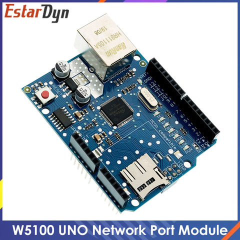 Shield UNO-Placa de desarrollo para Arduino, escudo Ethernet W5100 R3 UNO Mega 2560 1280 328 UNR R3 solo W5100 ► Foto 1/6