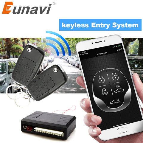 Eunavi Universal sistema de alarma para coche Auto puerta Central Bloqueo de Control de teléfono inteligente Control de teléfono sin llave ► Foto 1/6