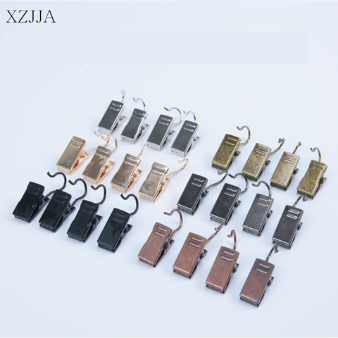 XZJJA/10/20/30/50 Uds fuerte robusto Metal Clips de cortina de ducha ganchos habitación cortina accesorios pinzas para cortinas titular ► Foto 1/6