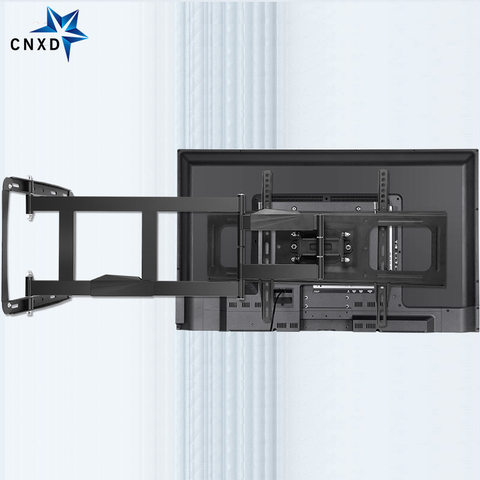 Soporte de montaje en pared para TV de 32-80 pulgadas, marco de TV de movimiento completo, articulación giratoria, 4 brazos largos, carga máxima VESA de 600x400mm y 100kg ► Foto 1/6