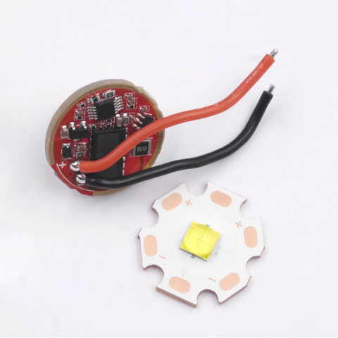 20mm DC3.7v-4,2 v entrada 6000mA salida cree XHP50 XHP50.2 3V led driver + 16mm 20mm XHP50.2 SST40.2 3V led base de cobre ► Foto 1/6