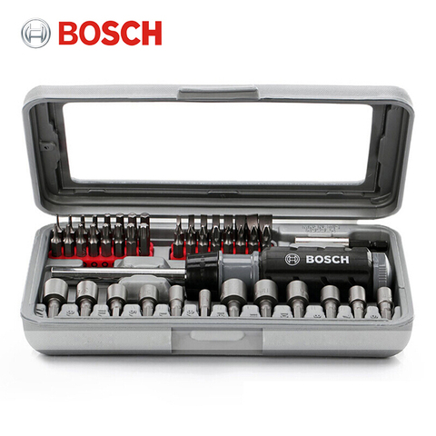 Bosch-Juego de Herramienta de combinación de destornillador Phillips con enchufe hexagonal de carraca, forja de acero al cromo vanadio multifunción, 46 piezas ► Foto 1/6