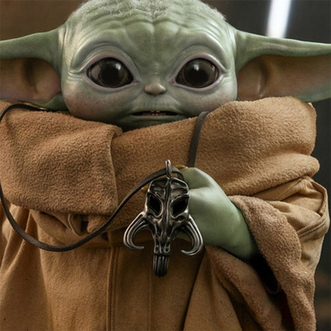 La mandaloriano bebé Yoda Figuras de acción de juguete de Mando collar llavero Yoda bebé figura juguete colgante el niño Yoda Figuras regalos ► Foto 1/6