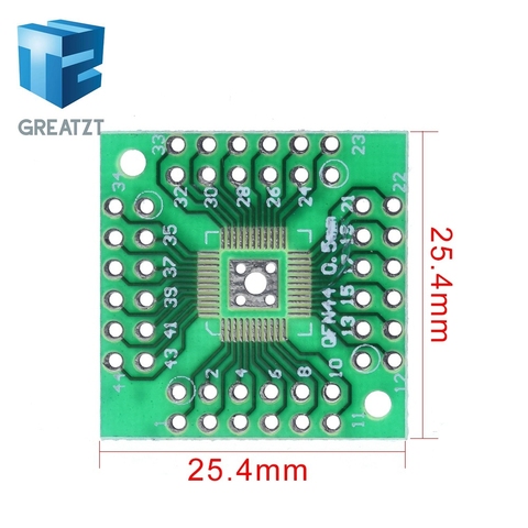 GREATZT 5 uds HTQFP QFN48 a DIP48 QFN44 0,5mm QFP48 QFP44 PQFP LQFP adaptador de placa ► Foto 1/6