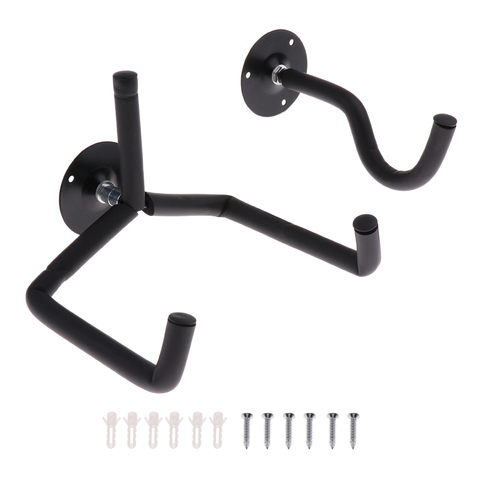 Colgador de Pared Guitarra Horizontal Soporte de Pared Seguridad Slatwall Negro ► Foto 1/6