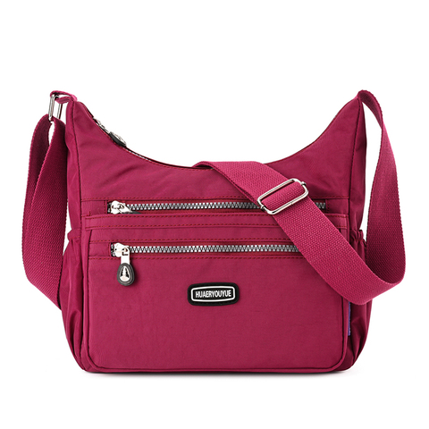 Bandolera de nailon para mujer, bolso de mano informal, cruzado, resistente al agua ► Foto 1/6
