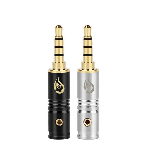 2/6/20/50 Uds Jack de 3,5mm 4 polos de soldadura de enchufe de Audio de alta fidelidad de adaptador de auriculares de 3,5mm chapado en oro conector de 6,0mm agujero de alambre de 43mm de longitud ► Foto 1/6