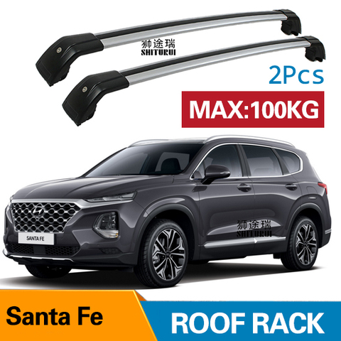 Barras de techo para coche, accesorio para HYUNDAI SANTA FE IV (TM )III (DM) [2012-today], de aleación de aluminio, baca de barras cruzadas, equipaje, 2 uds. ► Foto 1/6