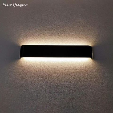 Luces LED de aluminio modernas y minimalistas lámpara de mesita de noche, luz para espejo de baño, decoración creativa directa para pasillo y dormitorio ► Foto 1/6