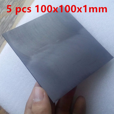 5 uds 100x100x1mm Placa de lámina de grafito de alto carbono puro para electrodo edm, placa de electrólisis, electrodos de grafito ► Foto 1/5