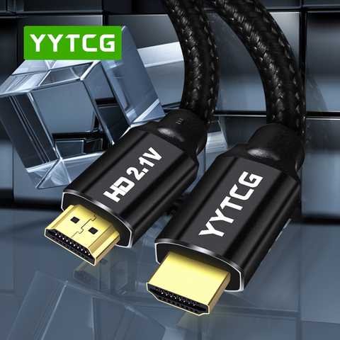 Compatible con HDMI 2,1 Cable 8K 60Hz 4K 120Hz 48Gbps arco YYTCG HDR Cable de vídeo para el amplificador TV PS4 NS proyector de alta definición ► Foto 1/6