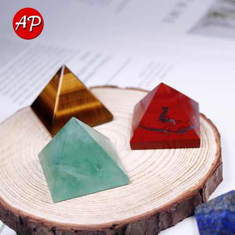 Natural pirámide de cristal, piedra curativa de cuarzo, Chakra, repele el mal, decoración del hogar, generador de energía de piedras preciosas, meditación, equilibrio de Reiki ► Foto 1/6