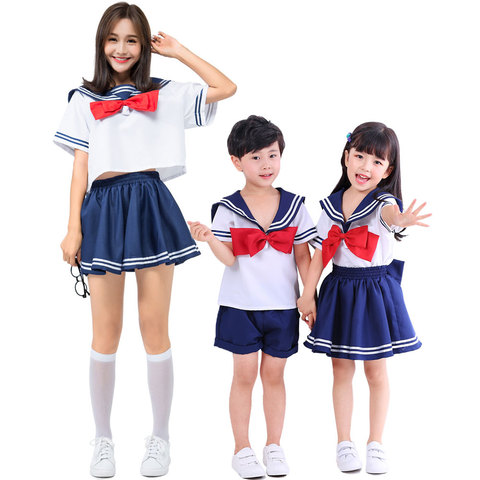 Umorden-disfraz japonés de Sailor para chicas adolescentes, uniforme marino para niños, vestido de fiesta de Halloween ► Foto 1/6