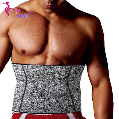 SEXYWG hombres cintura entrenador espalda soporte delgado cuerpo Shaper cinturón corsé neopreno Sauna Correa Deporte Sujetador adelgazante Faja Shapewear ► Foto 1/6