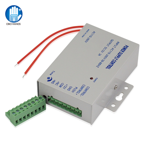 Fuente de alimentación con Control de acceso DC12V/3A, salida 110-260VAC, voltaje de entrada con retardo de tiempo para intercomunicador de vídeo de bloqueo electrónico K80 ► Foto 1/6