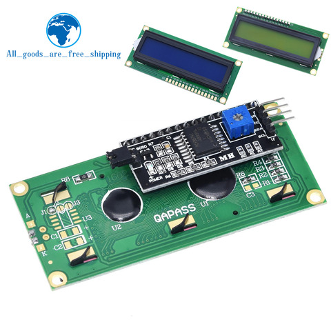 Módulo LCD con pantalla IIC/I2C 1602, para arduino 1602 LCD UNO r3 mega2560 LCD1602, color azul y verde ► Foto 1/6