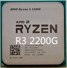 Procesador de CPU de cuatro hilos AMD Ryzen 3 2200G R3 2200G 3,5 GHz Quad-Core YD2200C5M4MFB Socket AM4 R3-2200G ► Foto 1/1