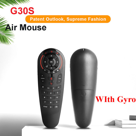 Giroscopio G30S G10S Air Mouse 2,4G 33 teclas IR, Control remoto por voz inteligente inalámbrico de aprendizaje para X96 H96 MAX Android Box VS G20S ► Foto 1/6