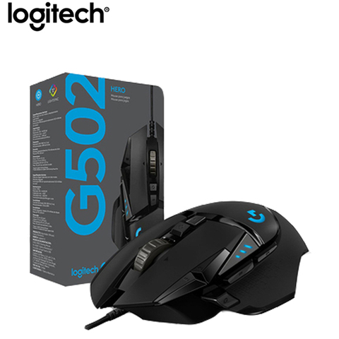 Logitech-ratón profesional G502 HERO para videojuegos, 16000DPI, sincronización de luz ajustable para Gamer ► Foto 1/6