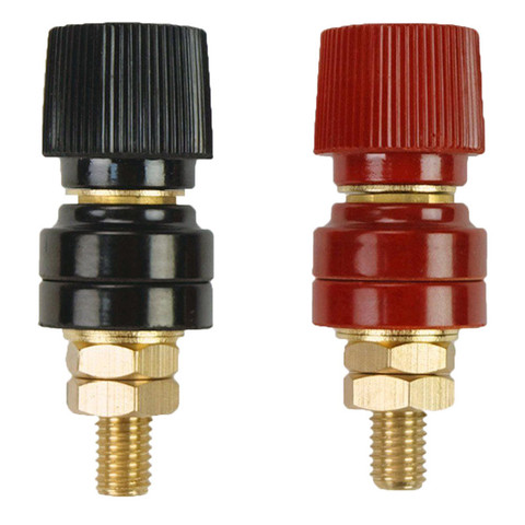 2 uds negro + rojo puesto Terminal 6mm/8mm/10mm Premium remoto de energía de la batería Junction Post, Kit de Terminal conector coche Accesorios ► Foto 1/6