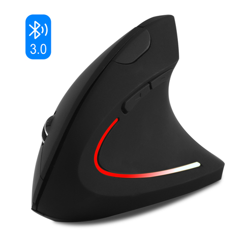 Ratón inalámbrico con Bluetooth para Gamer, diseño ergonómico, Vertical, con retroiluminado con LED, 1600DPI, muñeca óptica, Mause saludable para PC y portátil ► Foto 1/6
