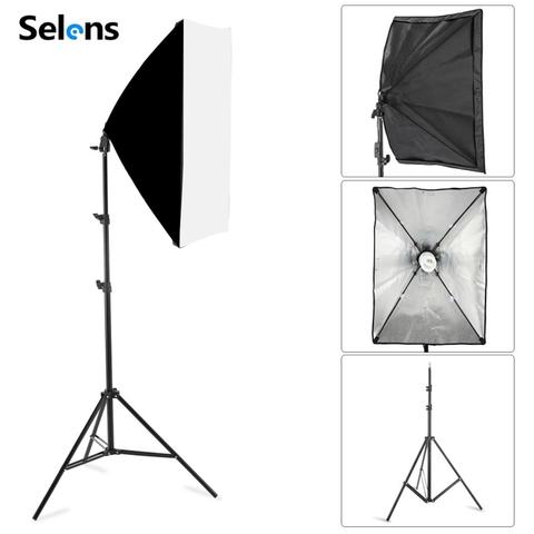 Kit de iluminación Softbox para fotografía, 50x70CM, sistema de luz continua profesional para equipo de estudio fotográfico, trípode de 2m ► Foto 1/6