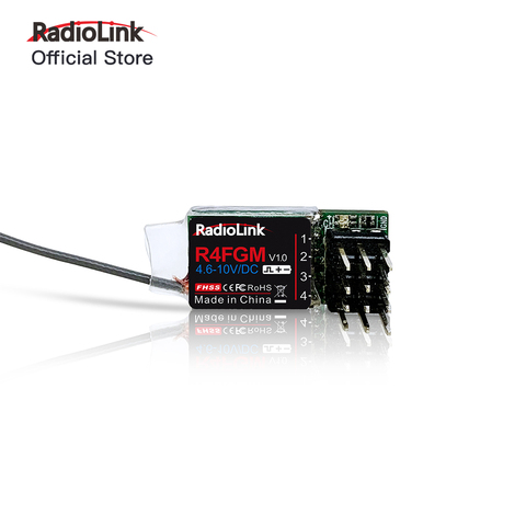 Radiolink-Mini receptor de giroscopio R4FGM para coches y barcos de control remoto, 4 canales, funciona con controlador RC4GS V2/RC6GS V2/T8FB/T8S ► Foto 1/6