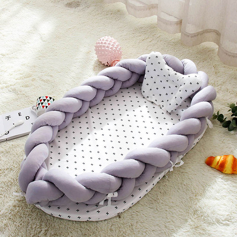 Historial De Precios Y Revision De Cuna De Punto Portatil Para Bebe Con Almohada Nido Para Dormir Para Recien Nacido Playen Cuna De Viaje Parachoques Extraible Y Lavable De 0 A 24