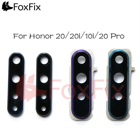 Lente de la cámara trasera Original para Huawei Honor 20 Pro, lente de cristal + Marco de cámara trasera para Honor 20 10i 20i ► Foto 1/5