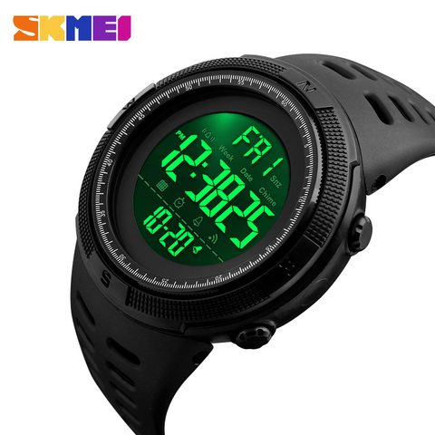 SKMEI-relojes digitales Chrono para hombre, cronógrafos de pulsera deportivos con cuenta atrás, con alarma de 2 horas, 1251 ► Foto 1/6