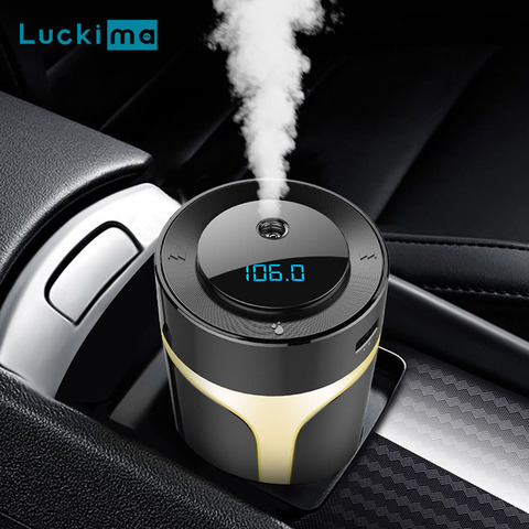 Humidificador de aire para coche, difusor ultrasónico de aromaterapia con Bluetooth 5,0 SQ MP3, difusor de Aroma de aceite esencial con luz LED nocturna ► Foto 1/6