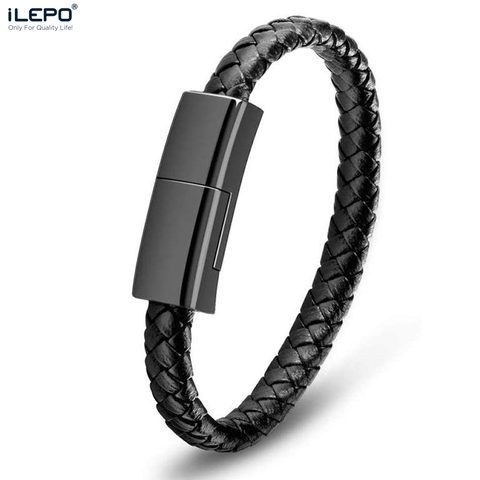 ILEPO-Cable de carga portátil para teléfono móvil, Cable de transmisión de datos para iPhone, Micro USB para hombre y mujer ► Foto 1/6