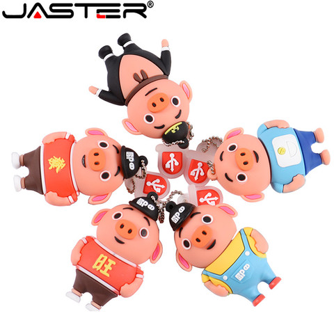 Pendrive Usb cerdito de dibujos animados, unidad Flash de 64GB, 32GB, capacidad Real, 16GB, 8GB, 4GB, 128GB, 2,0 de memoria ► Foto 1/6