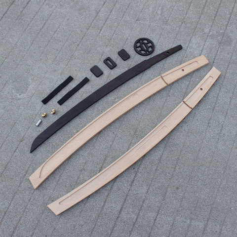 Cómo hacer una madera katana espada Katana Samurai japonés espada de madera Kits DIY ► Foto 1/6