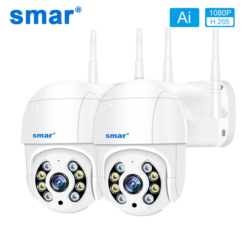 Smar 2 unids/lote 1080P 3MP 5MP PTZ al aire libre de la cámara IP inalámbrica 4X Zoom Digital velocidad WiFi CCTV de seguridad Ai humanoide de detección ► Foto 1/6