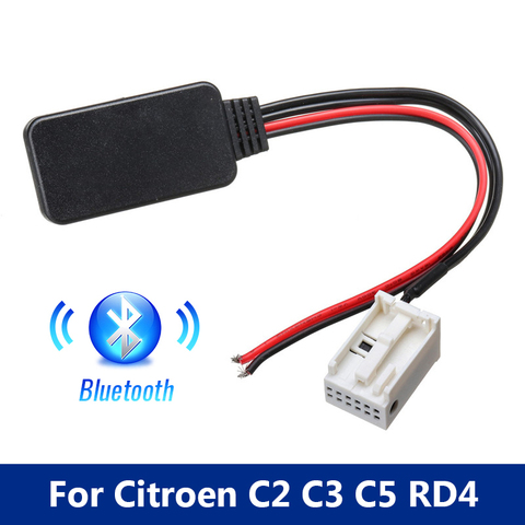 Módulo Bluetooth de 12 Pines, adaptador de Cable auxiliar para AUX-IN estéreo de Radio inalámbrica RD4 para Citroen C2 C3 C4 C6 C5 C8 ► Foto 1/5