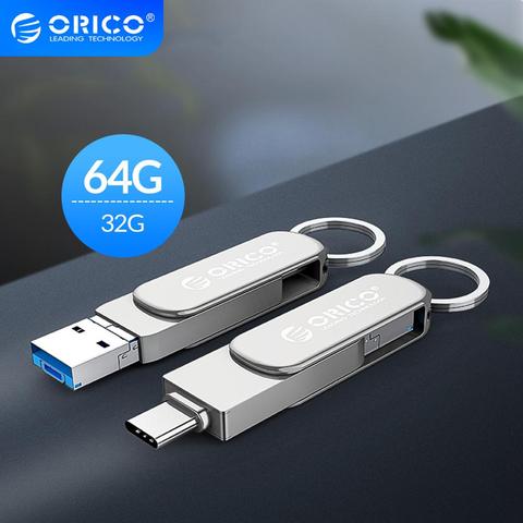 ORICO-unidad Flash USB 3 en 1, tipo C, USB 3,0, micro-b, 64GB, 32GB, USB 3,0, memoria Flash, OTG, disco U para teléfono/tableta/PC ► Foto 1/6