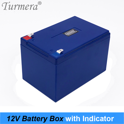 Turmera-caja de almacenamiento de batería de 12V 21Ah con indicador de capacidad, batería de 18650 de 28 piezas para fuente de alimentación ininterrumpida de 12V ► Foto 1/6