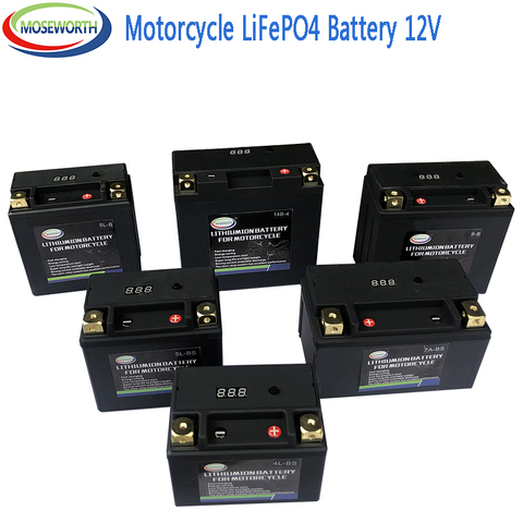 LiFePO4-Batería de fosfato de litio para moto, recambio para motocicleta de 12V, con protección BMS, protector de voltaje para BMW, Halley, Augusta, KTM, Honda y Suzuki ► Foto 1/6