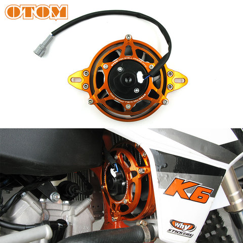 OTOM-ventiladores de radiador para motocicleta, piezas de ventilador de refrigeración de radiador eléctrico, montaje Dirt Street Bike para HONDA, KTM, KAWASAKI, SUZUKI y YAMAHA ► Foto 1/6