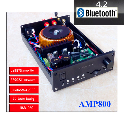 KYYSLB-AMPLIFICADOR Bluetooth 220V 60W * 2 AM-800 4,2 LM1875 LM3886, tocadiscos DAC sin pérdida, 2 canales, HIFI, 4-8 euros con USB ► Foto 1/6