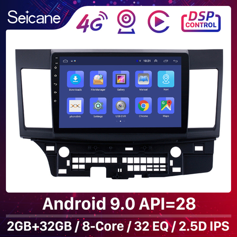 Seicane Android 10,0 DSP cabeza de Radio de coche de navegación GPS reproductor Multimedia para Mitsubishi Lancer ex 2008, 2009, 2010, 2011-2015 ► Foto 1/6