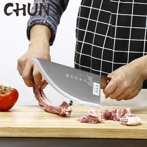 CHUN-cuchillo de cocina multiusos, utensilio de corte de acero inoxidable, para Chef, carnicero, carne, hecho a mano, Herramientas Forjadas ► Foto 1/5