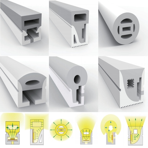 Tubo de cuerda de LED neón WS2812B WS2811 SK6812, tira Flexible de Gel de silicona, tubo de lámpara suave IP67 impermeable para Decoración ► Foto 1/5
