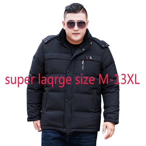 Nueva llegada de moda chaqueta de los hombres Extra corto abrigo de invierno grueso de pato blanco abajo Casual de talla grande M-10XL 11XL 12XL 13XL ► Foto 1/4