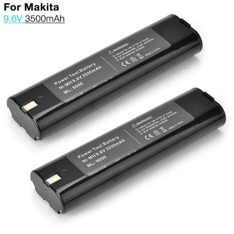 2X 9,6 V 3.5Ah batería para Makita 9000, 9001, 9002, 9033, 9600, 191681 192533-2-0 632007-4 ML900 ML902 903DW baterías ► Foto 1/6