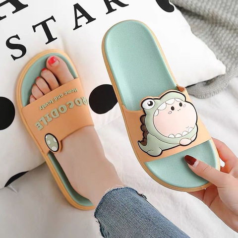 Luumiu-Zapatillas de casa antideslizantes para mujer, chanclas planas de Interior para baño, de EVA, para verano ► Foto 1/6