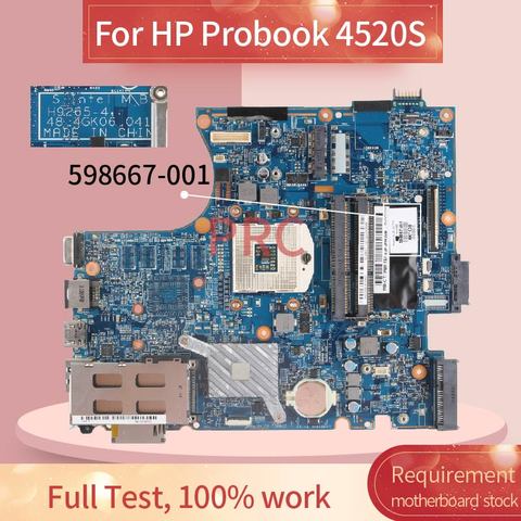 598667-001 598667-601 para HP Probook 4520S 4720S HM57 placa base de computadora portátil H9265-1 48.4GK06! 041 placa madre del cuaderno ► Foto 1/6